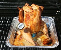 Beer can sale chicken temperature